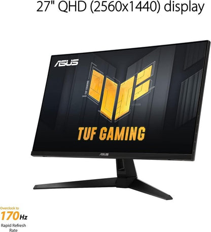 ASUS TUF Gaming VG27AQA1A 27" Widescreen VA LED Black Multimedia Monitor (2560x1440/1ms/2xHDMI/DP) - Immersehq