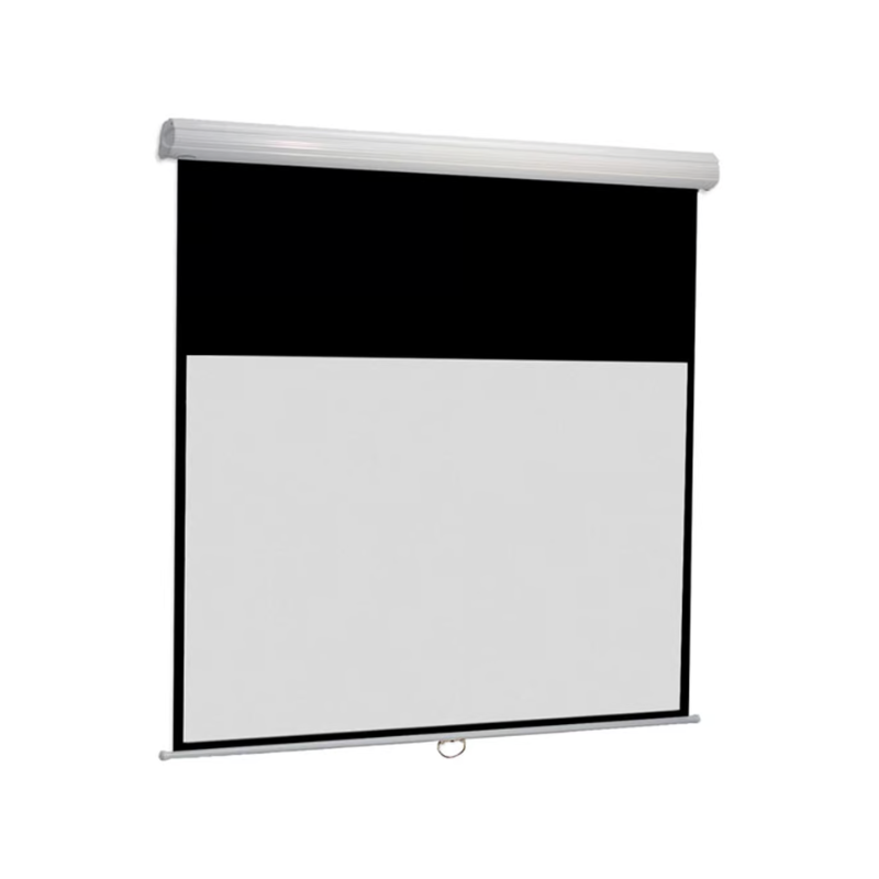 Euroscreen DD3024-D Manual Pull Down, 290cm x 181cm Viewing Area, 135&quot; Diagonal, 16:10 Format, Matte White - Black Borders, Diplomat Manual Series