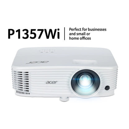 Acer P1357Wi Projector, 1280 x 800 WXGA, 4,800 ANSI Lumen