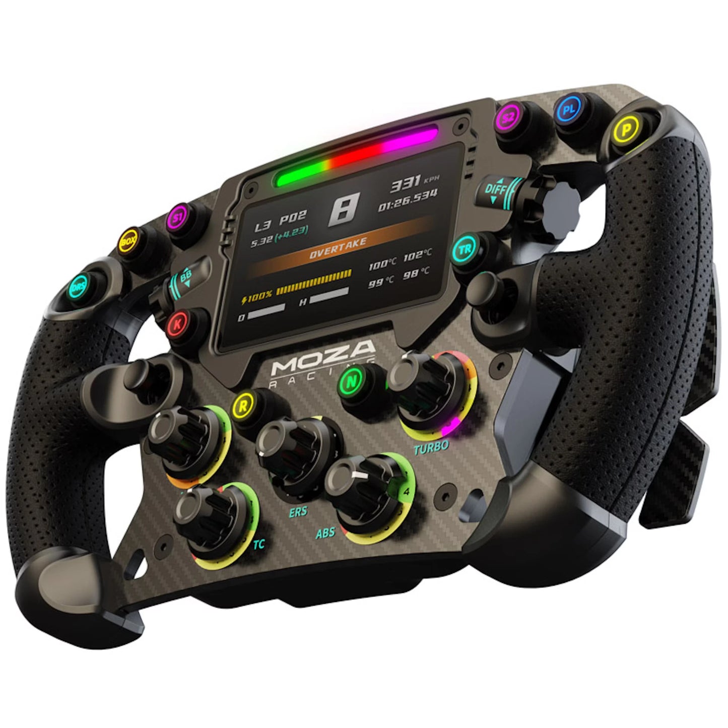 MOZA Racing FSR Formula Wheel with 4.3” HD Digital Dashboard