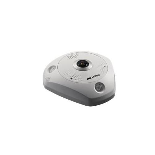 Hikvision 12MP IR Network Fisheye DeepInView Camera Immervision for Clearer Dewarp 1.29mm up to 15m IR range Audio/Alarm 12VDC/PoE IP66 IK10 5 year warranty